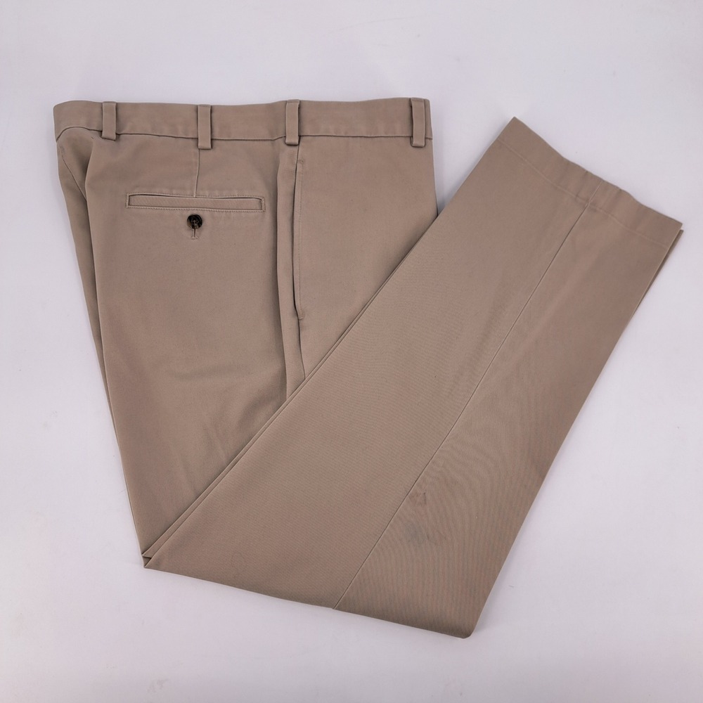 Brooks Brothers Advantage Chino Clark Pants Mens 37x30 Cotton Khaki Straight Leg